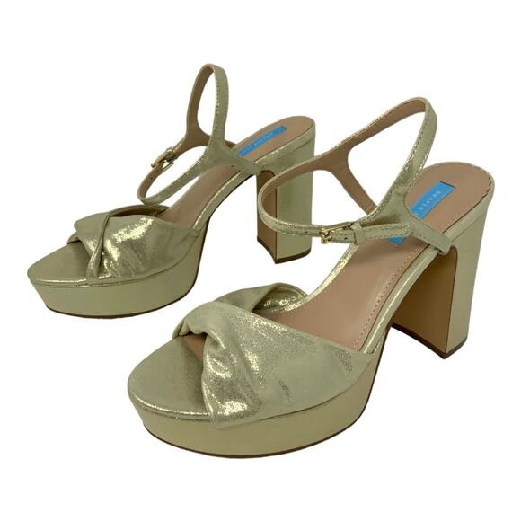 Draper James Paloma Platform Heel Gold Twist Toe Size 10 NWT $128 MSRP NWT - Picture 5 of 7